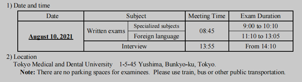 日本留学,赴日读研,日本大学SUG,东京医科齿科大学SGU英文授课HSBE医齿理工保健学硕士课程,