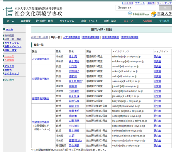 日本留学,赴日读研,日本大学SGU,东京大学SGU英文授课,东京大学新领域创成科学研究科社会文化环境学专攻硕士课程,